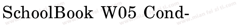 SchoolBook W05 Cond字体转换